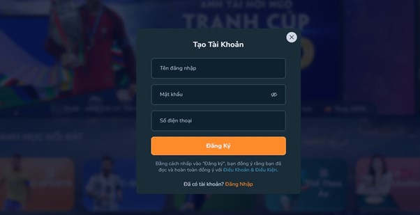 Đăng ký tài khoản trải nghiệm game ngay